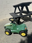 Green ride on John Deere tractor