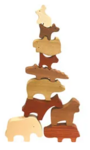 Natural Wooden Animals Stacking Game