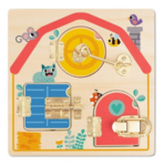 Latches Wooden Educational Puzzle Board