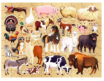 100pc Junior Jigsaw Jigsaw Puzzle Explore 24: Farm Animals