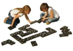 Jumbo Black & White Dominoes 28 Pieces