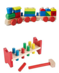 Pound-A-Peg & Wooden Stacking Train set
