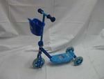 Blue triscooter with basket