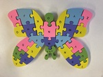1122: Learn the alphabet and numbers Butterfly Puzzle 