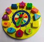 Wooden Teach Toy Clock