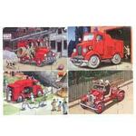 Firemen Themed 4 Wooden Puzzles in a Box