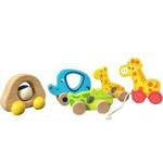 Wooden Push Along Pull Along Baby Bag