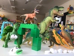 T-Rex And His Friends Play Dino Soccer ( Dinosaur ) Playset 