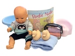 Rudely Nudey Baby Doll Play Set (with bath and potty)