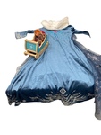 1706: Frozen Blue/Silver Dress with Cape with Sleigh