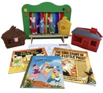 3 Little Pigs 3 Ways Finger Puppet Theatre Set