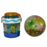 Bead Ball and seaside water scene pail