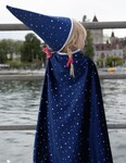 2275: Blue and Silver Sparkle Wizard Cape & Hat