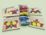4043: Wooden Shape Picture Boards Set 