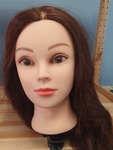 Mannequin head with brown hair
