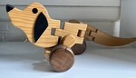 Hound dog wooden Pull Toy