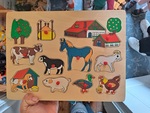 Farm animals wooden puzzle