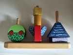 Wooden shape stack
