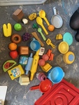 Plastic food and kitchen play