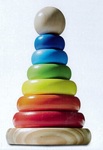 Wooden Rainbow Stacking Rings
