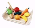 Assorted Fruit & Vegetables on Tray.