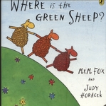 Where is the green sheep