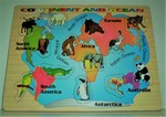 Continent and Ocean Wooden Puzzle
