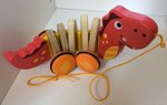 Wooden Pull Along Dinosaur