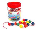 Lacing Beads in Jar