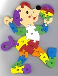 Letters and Numbers Dog Puzzle