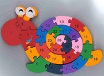 Letters and Numbers Snail Puzzle