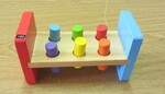 Classic Wooden Pound A Peg Toy - no hammer
