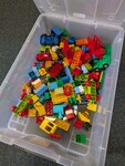 Box of Duplo Bricks
