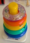 Baby Stacking Toy Rock-A-Stack Roly-Poly Base With Top Rattle Ring