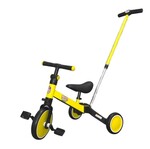 2-in-1 Yellow, Foldable Balance Bike & Tricycle with Push Bar