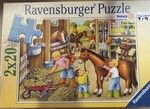 719: In The Stables - 2 x 20 Piece Puzzles