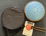 Steel Tongue Drum Blue "D" Note - 30 cms, with 15 notes