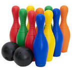 Plastic Coloured Skittle Set