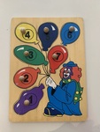  Clown with Numbered Balloon
