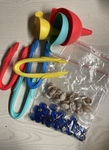 Funnels, tweezers, shells & beads