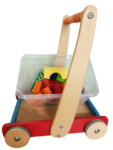 Wooden blocks with trolley
