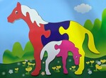 Wooden Horse and Foal Puzzle