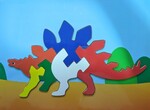 Wooden dinosaur puzzle
