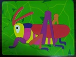 Wooden grasshopper puzzle