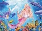 Glitter Mermaid and Dolphins Puzzle