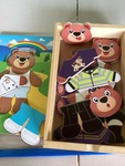 Wooden dressing bear puzzle