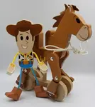 Wooden Pull  Along Woody and Bullseye