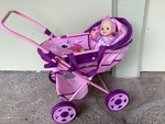 Fold Down Stroller with Doll