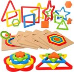 Rainbow Triangle and Hexagon Puzzles