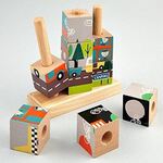 Wooden Cube Vertical Transport Puzzle